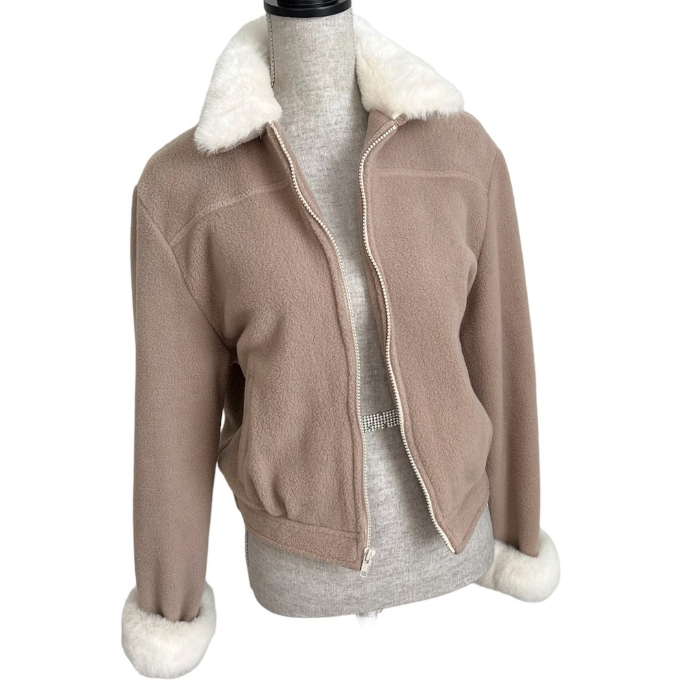 Frankly My Dear Donna Stewart Faux Fur Teddy Coat Sherpa Fleece Jacket Small